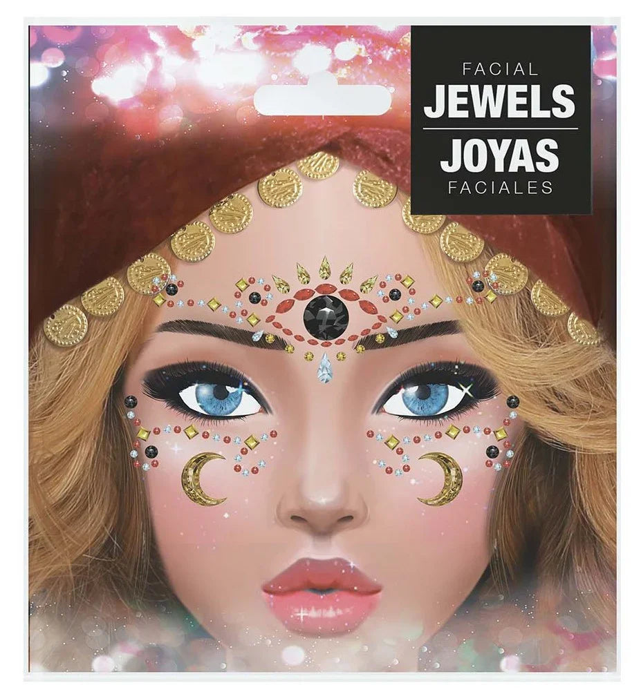 Gemas Faciales Adhesivas de Gitana Pitonisa Kits de Maquillaje Guirca