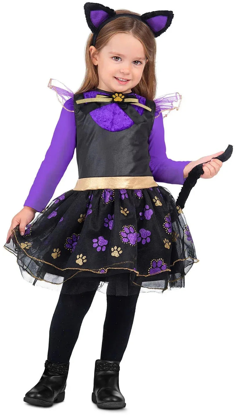 Disfraz de Gatita Morada para Niña Gato Viving