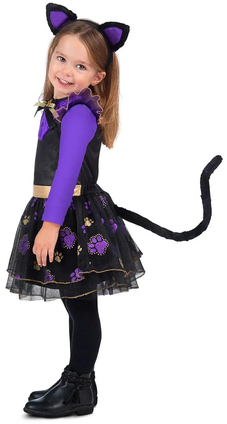 Disfraz de Gatita Morada para Niña Gato Viving