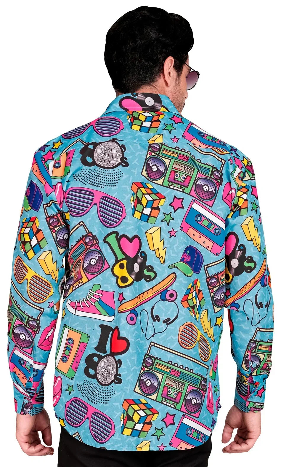 Camisa con Estampado Años 80 para Hombre Años 80 Widmann