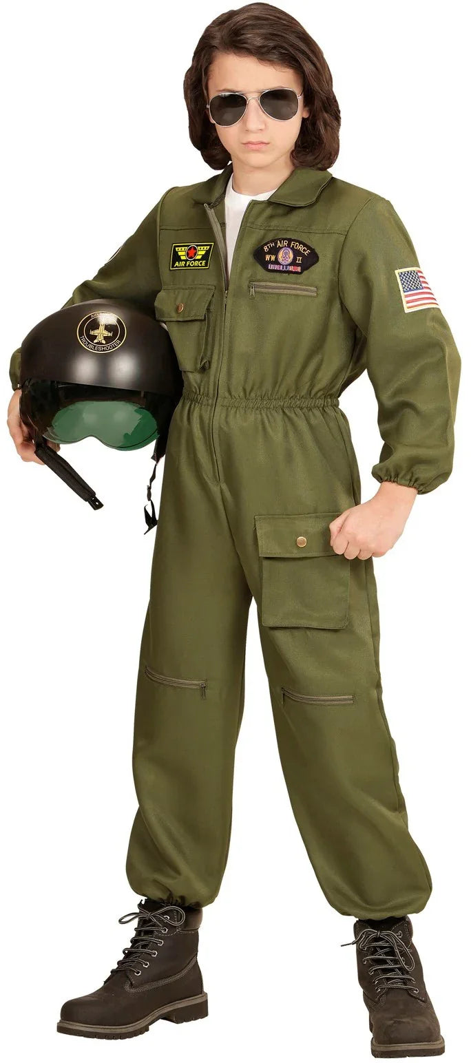 Disfraz de Piloto de Combate Unisex Infantil Pilotos y Aviadores Widmann