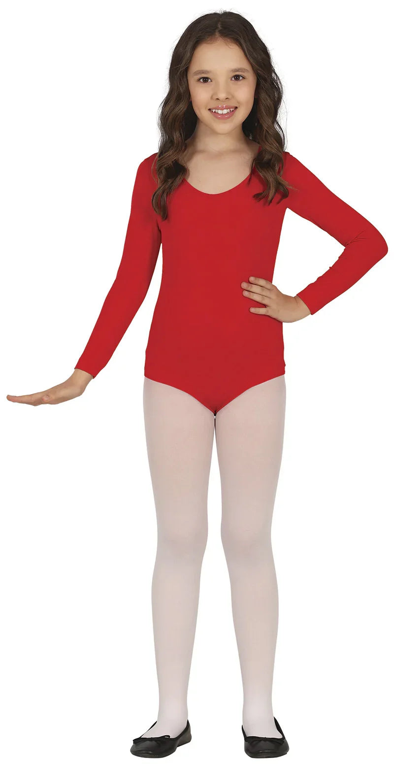 Maillot Rojo de Manga Larga para Niña Bodies y Maillots de Sevillana Guirca