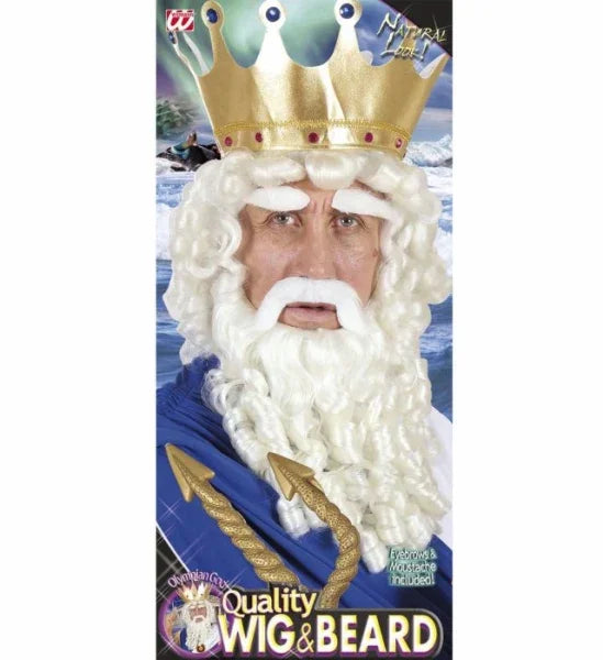 Peluca Blanca con Barba, Bigote y Cejas COMPLEMENTOS Widmann