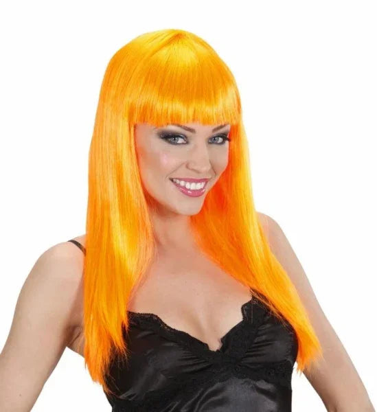 Peluca Naranja Lisa Larga COMPLEMENTOS Widmann