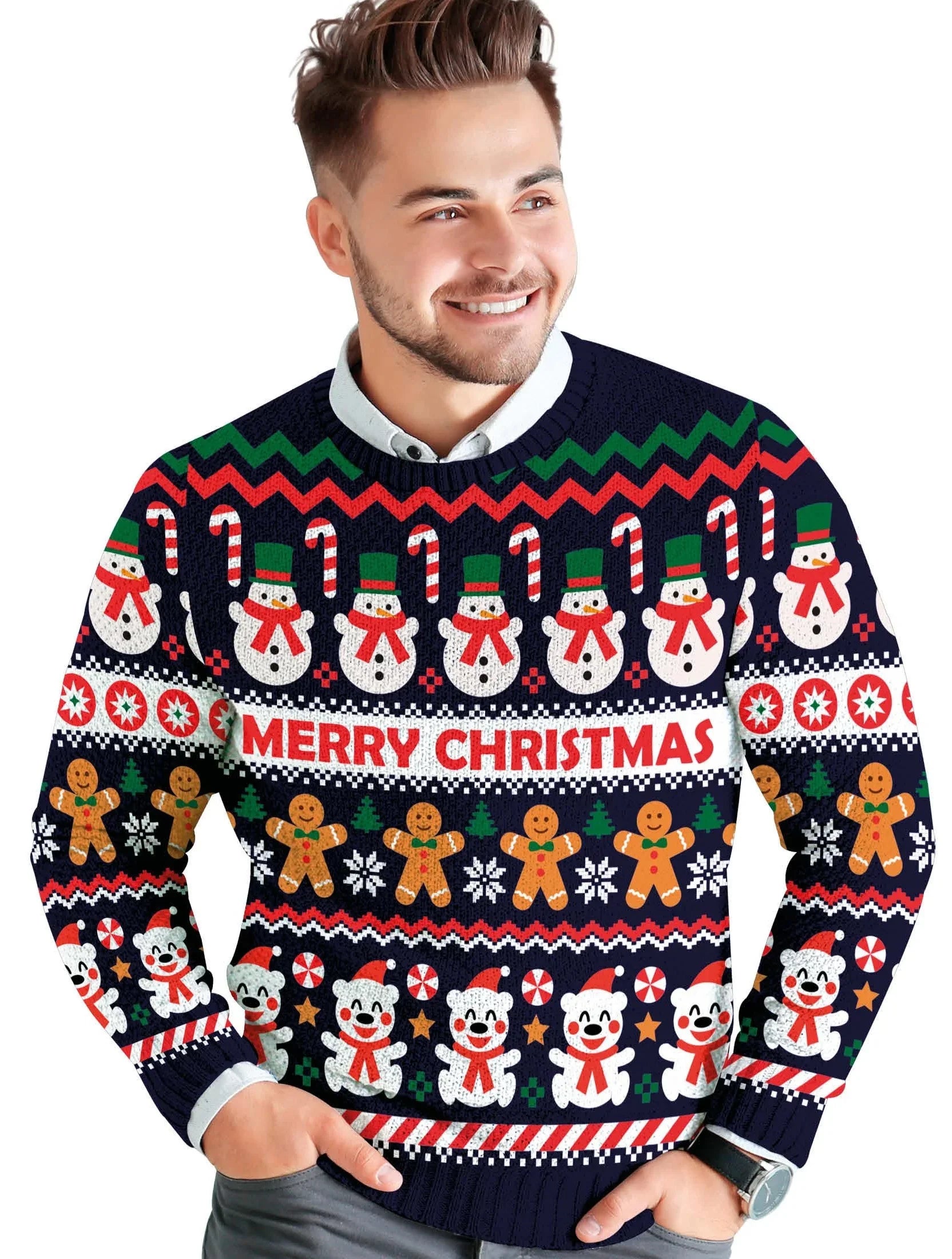 Jersey con Motivos Navideños para Hombre Complementos Navidad Guirca