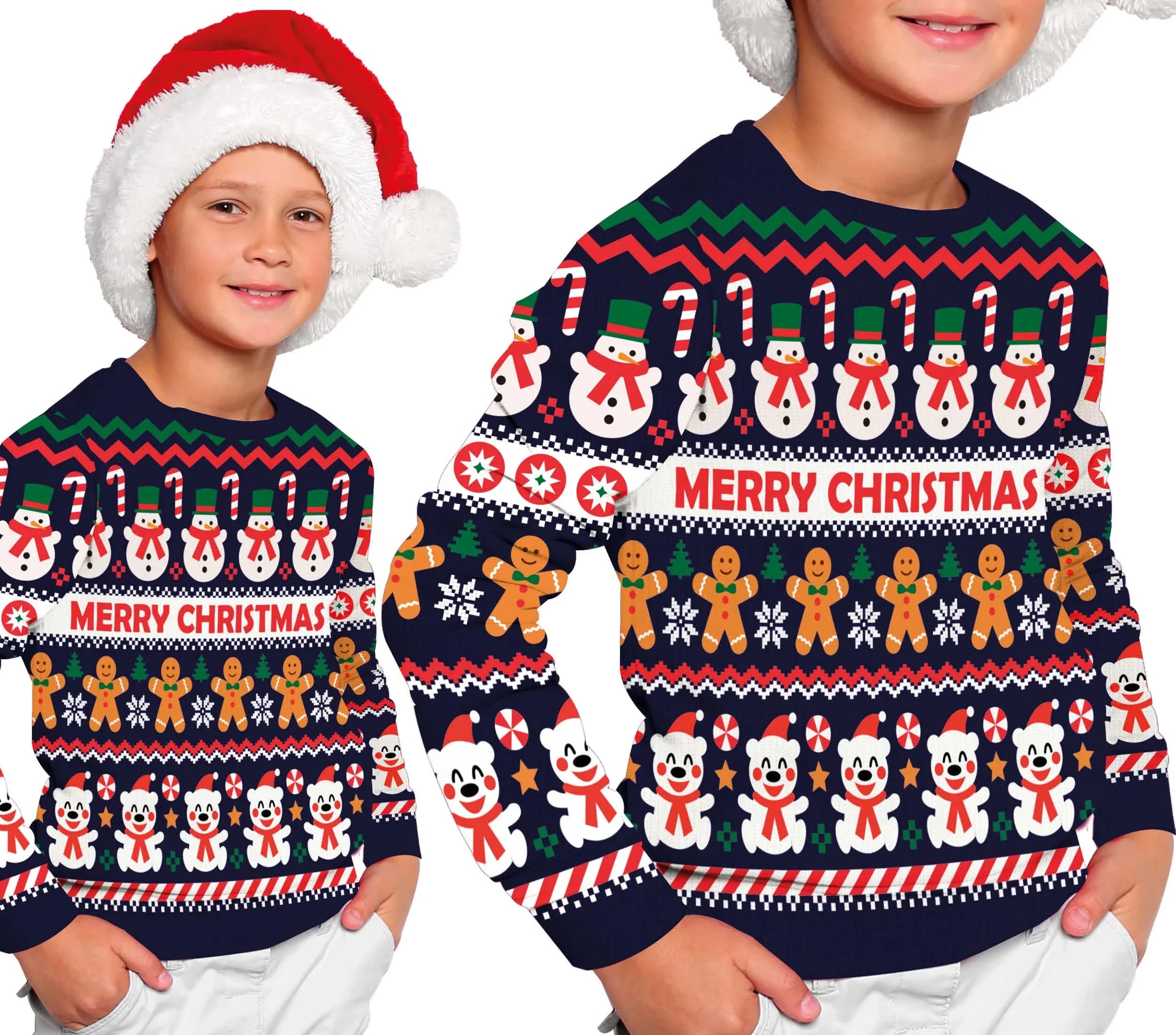 Jersey con Motivos Navideños Infantil Jerseys Navideños Guirca