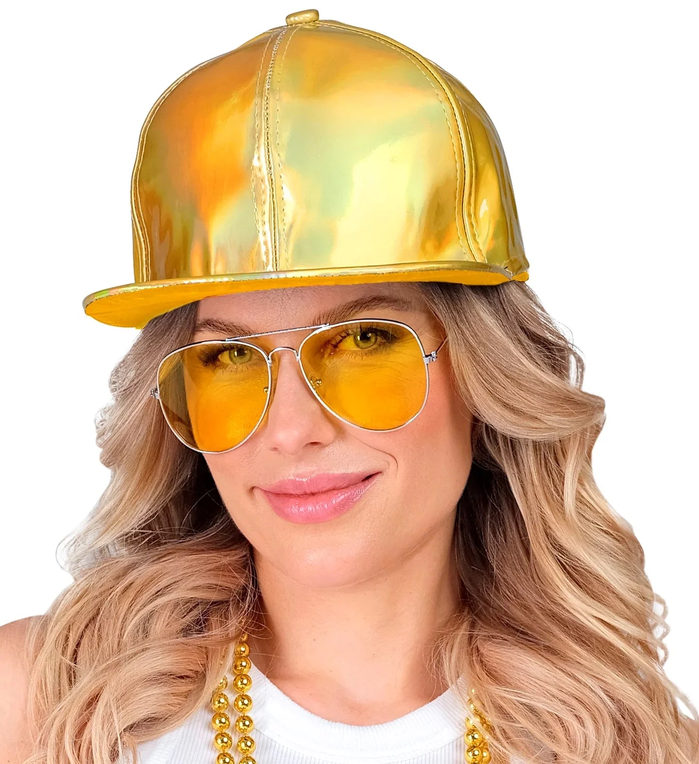 Gorra de Rapero Hip Hop Holográfica Dorada Raperos y Hip Hop Widmann