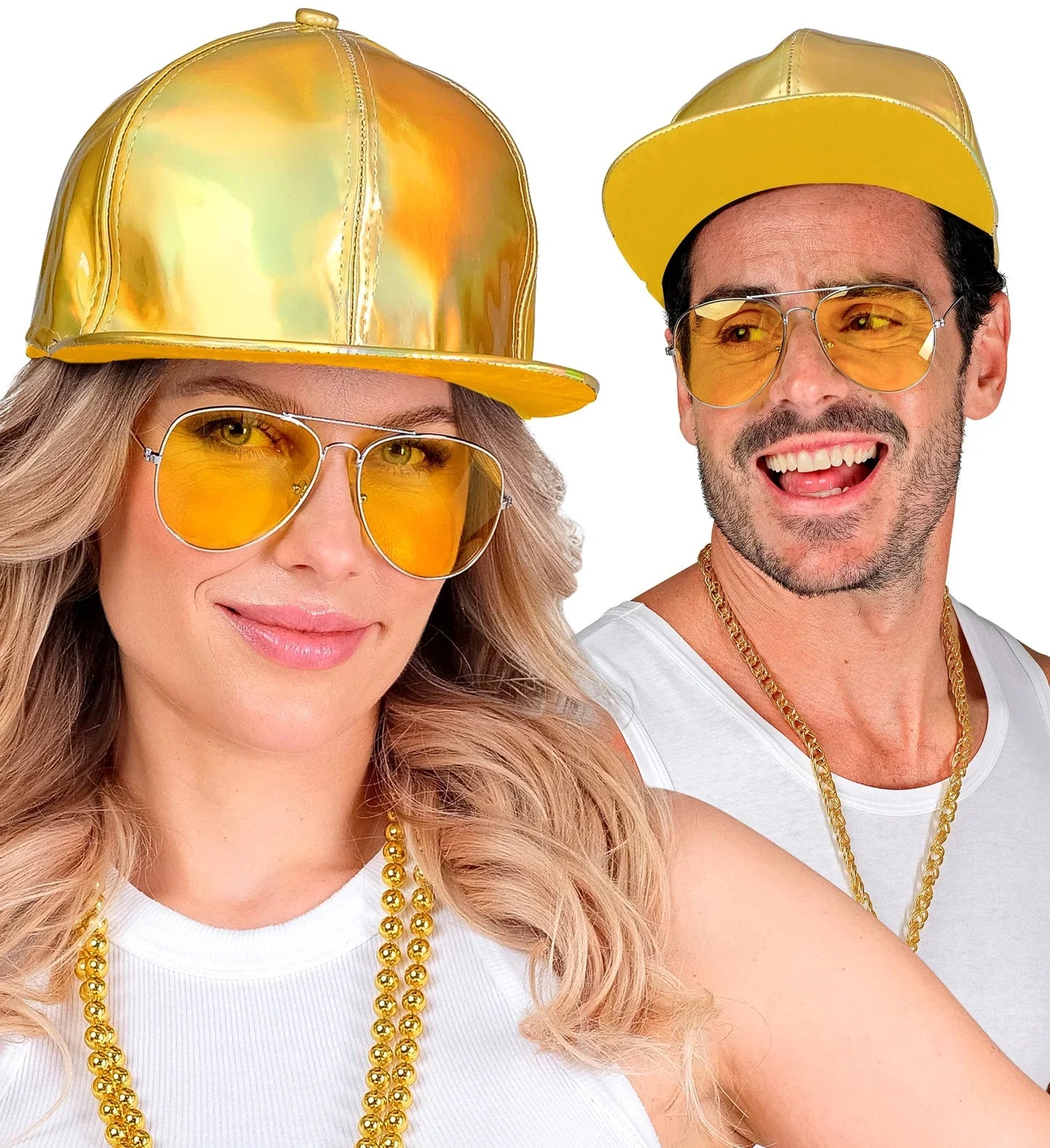 Gorra de Rapero Hip Hop Holográfica Dorada Raperos y Hip Hop Widmann