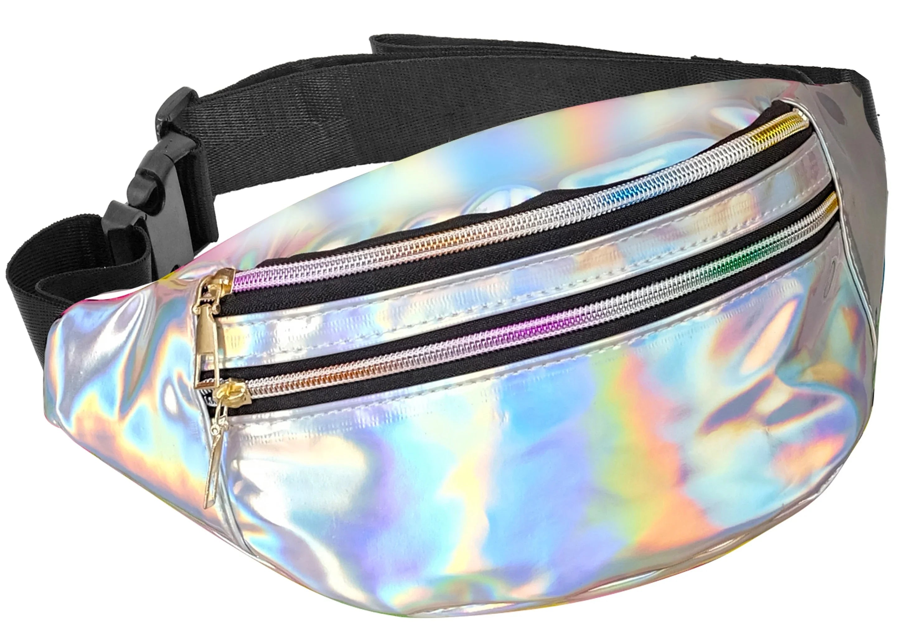 Riñonera Holográfica Años 80 Plateada Años 80 Widmann