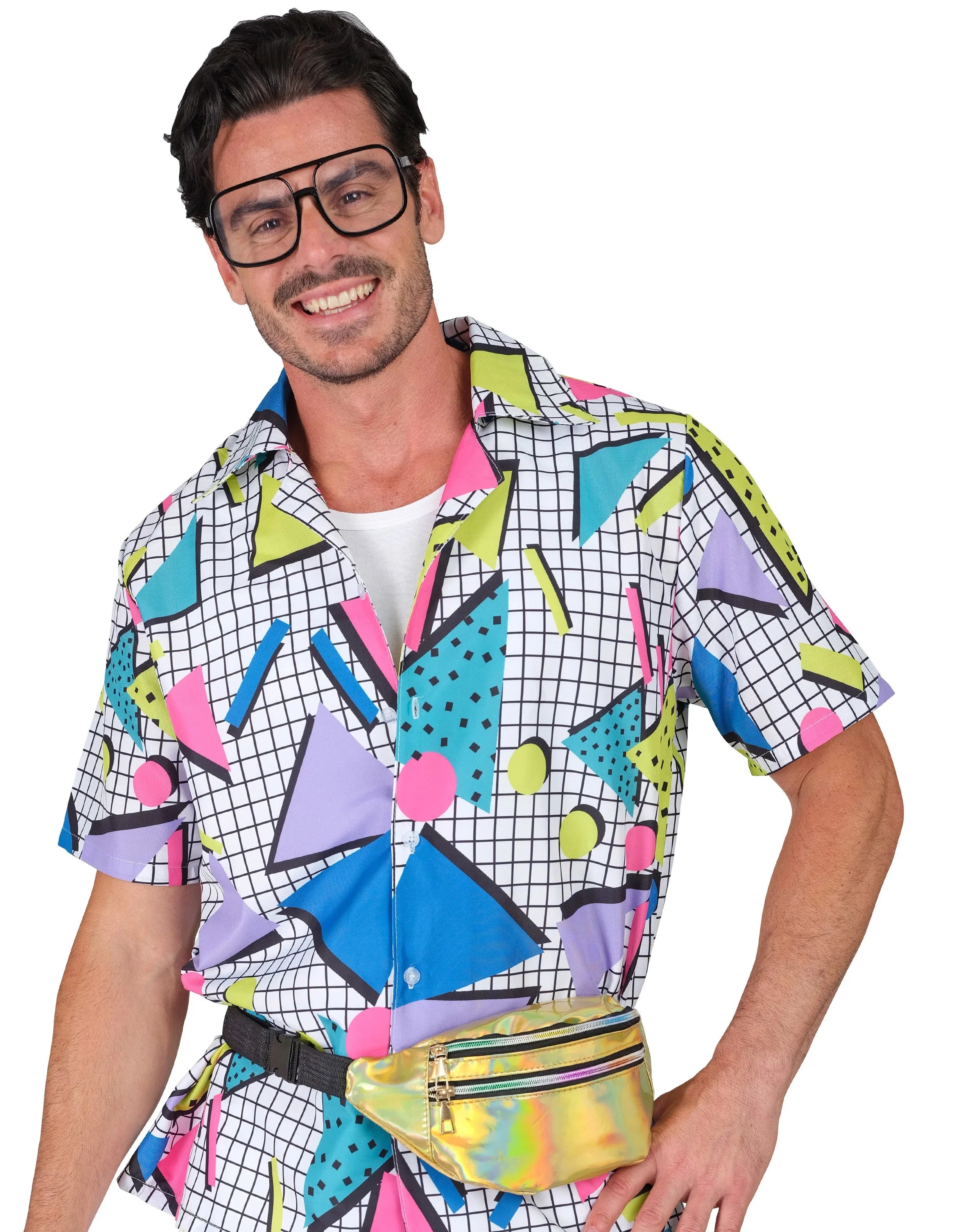 Riñonera Holográfica Años 80 Dorada Años 80 Widmann