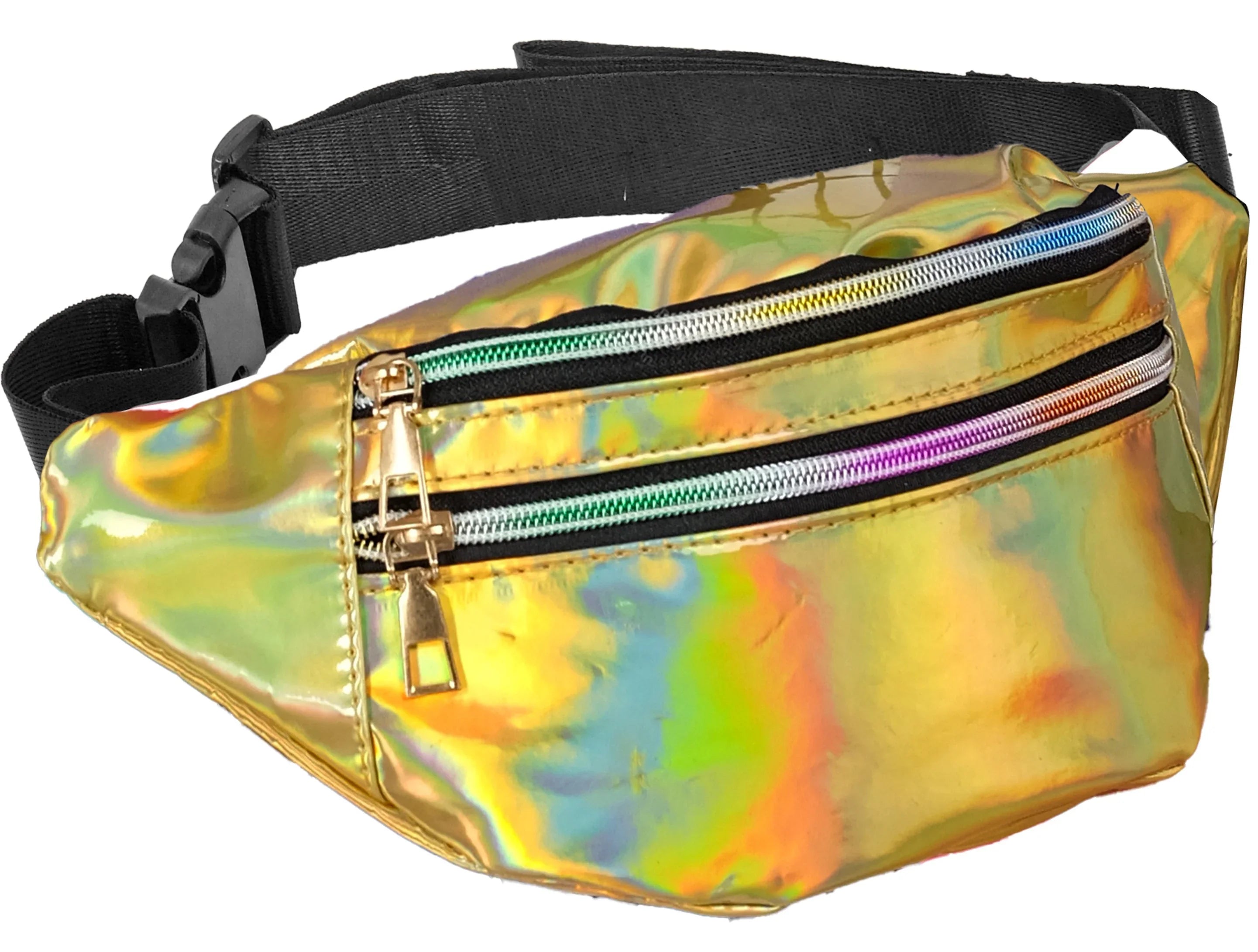 Riñonera Holográfica Años 80 Dorada Años 80 Widmann