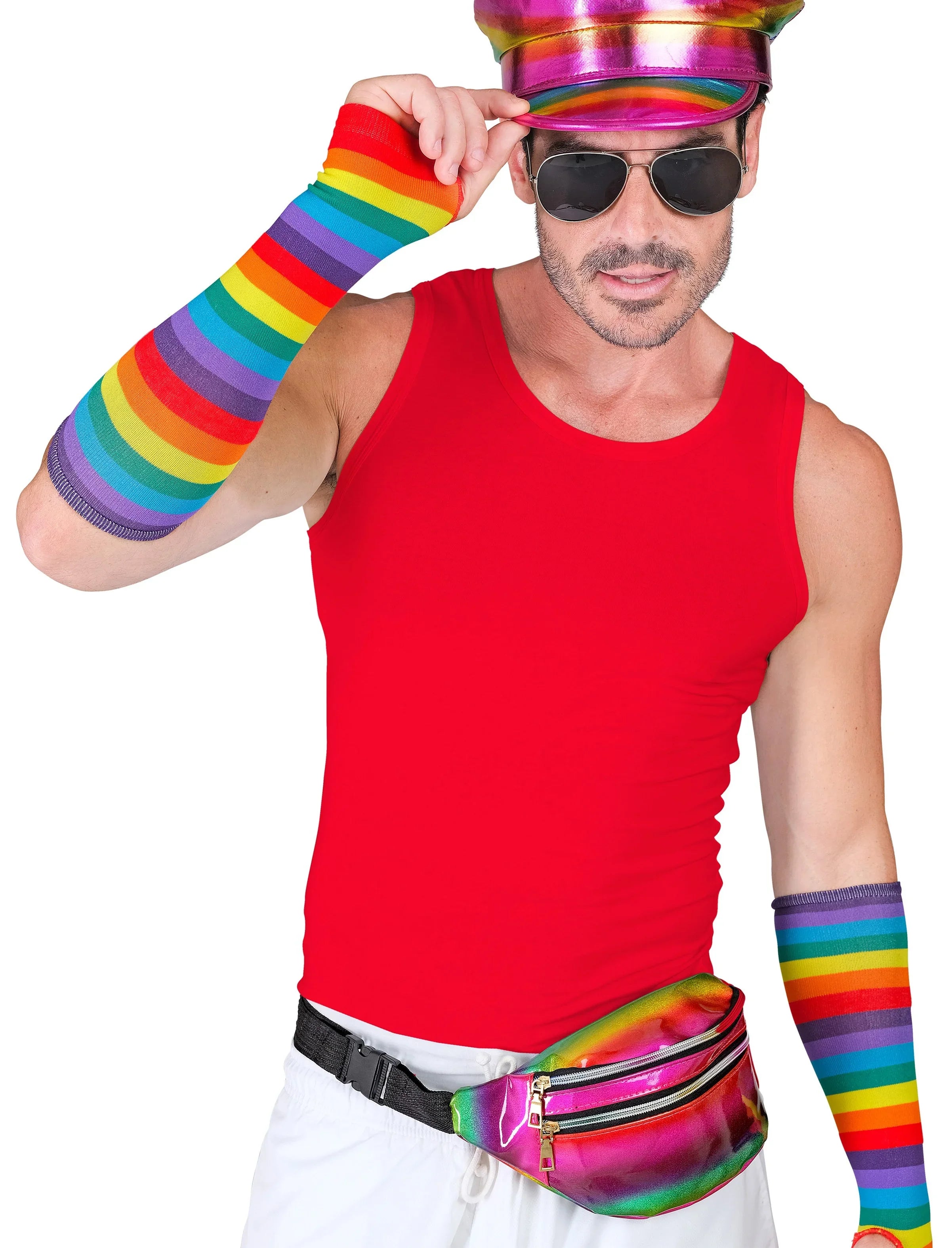 Riñonera Holográfica Años 80 Arcoíris Orgullo Gay Widmann