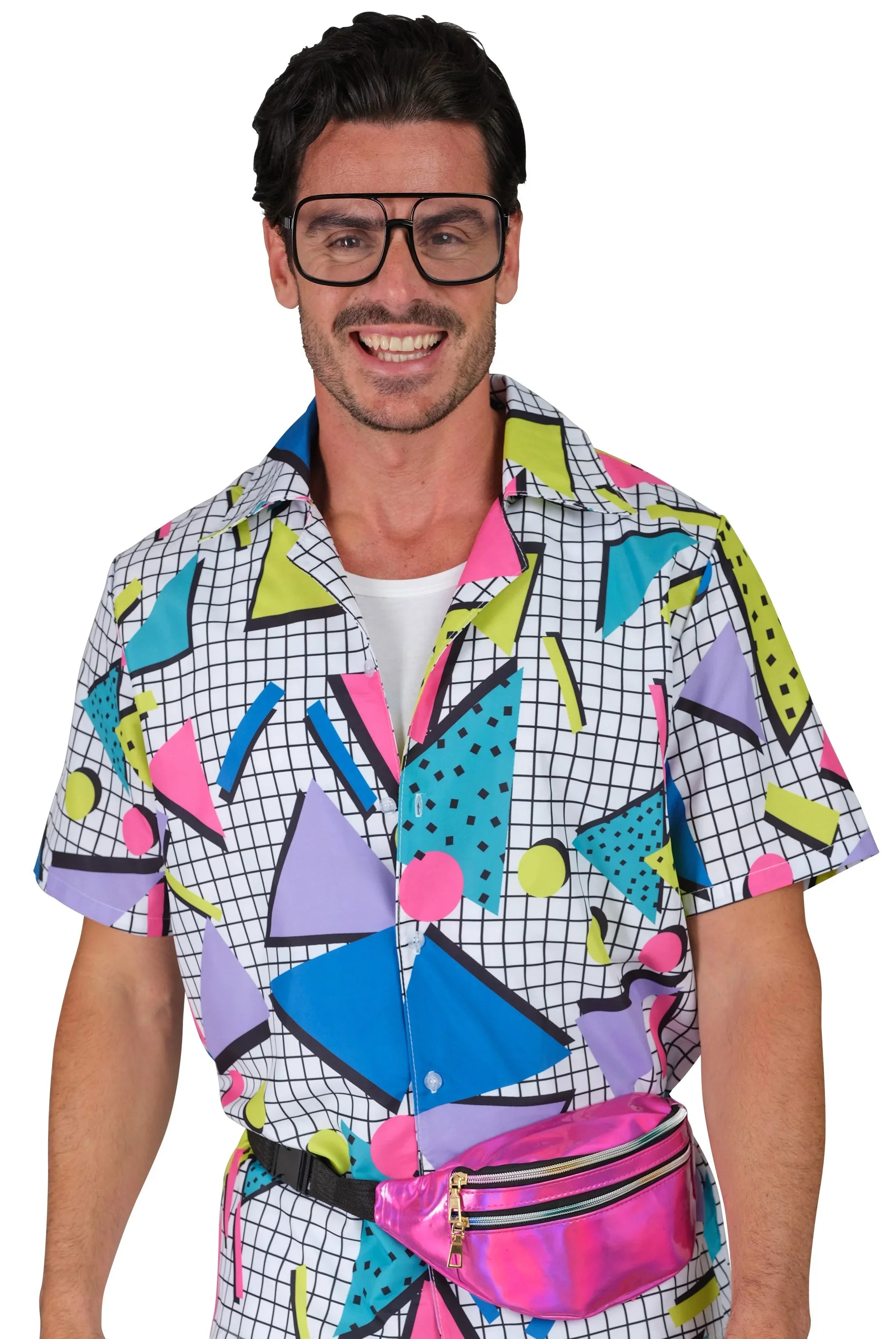 Riñonera Holográfica Años 80 Rosa Años 80 Widmann