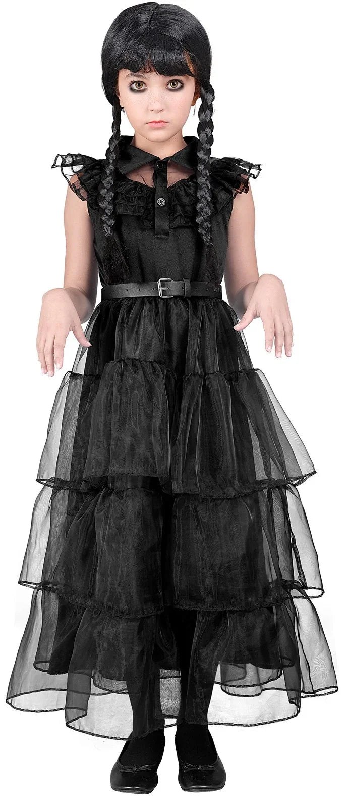 Disfraz de Miércoles Gótica Baile para Niña Miércoles Addams Widmann