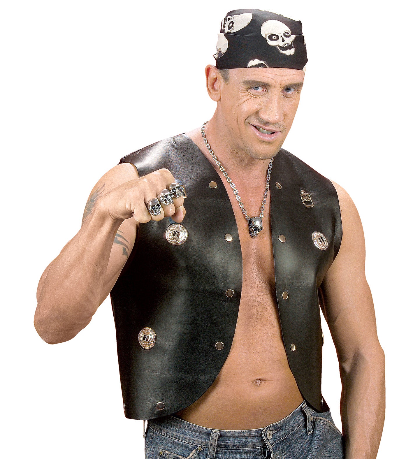 Chaleco Motero de Polipiel para Adulto Chaquetas, Chalecos y Camisas Widmann