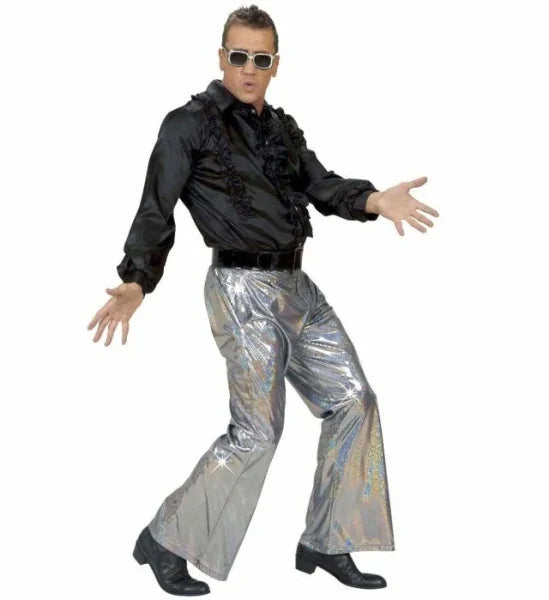 Pantalones Disco plateados COMPLEMENTOS Widmann