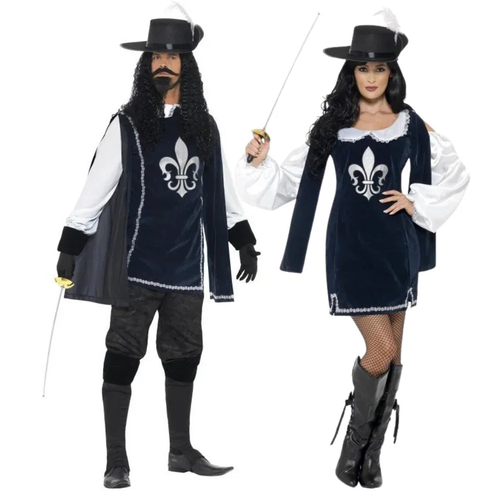 Disfraces en Pareja de Mosquetero con Sombrero Mosqueteros Disfraces Simon