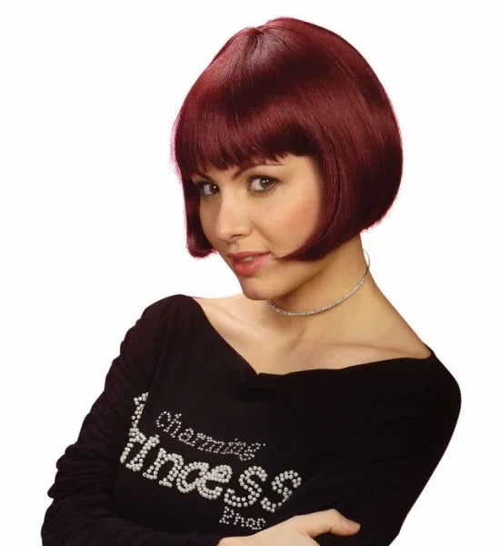 Peluca Caoba Corta con Flequillo COMPLEMENTOS Sustitución