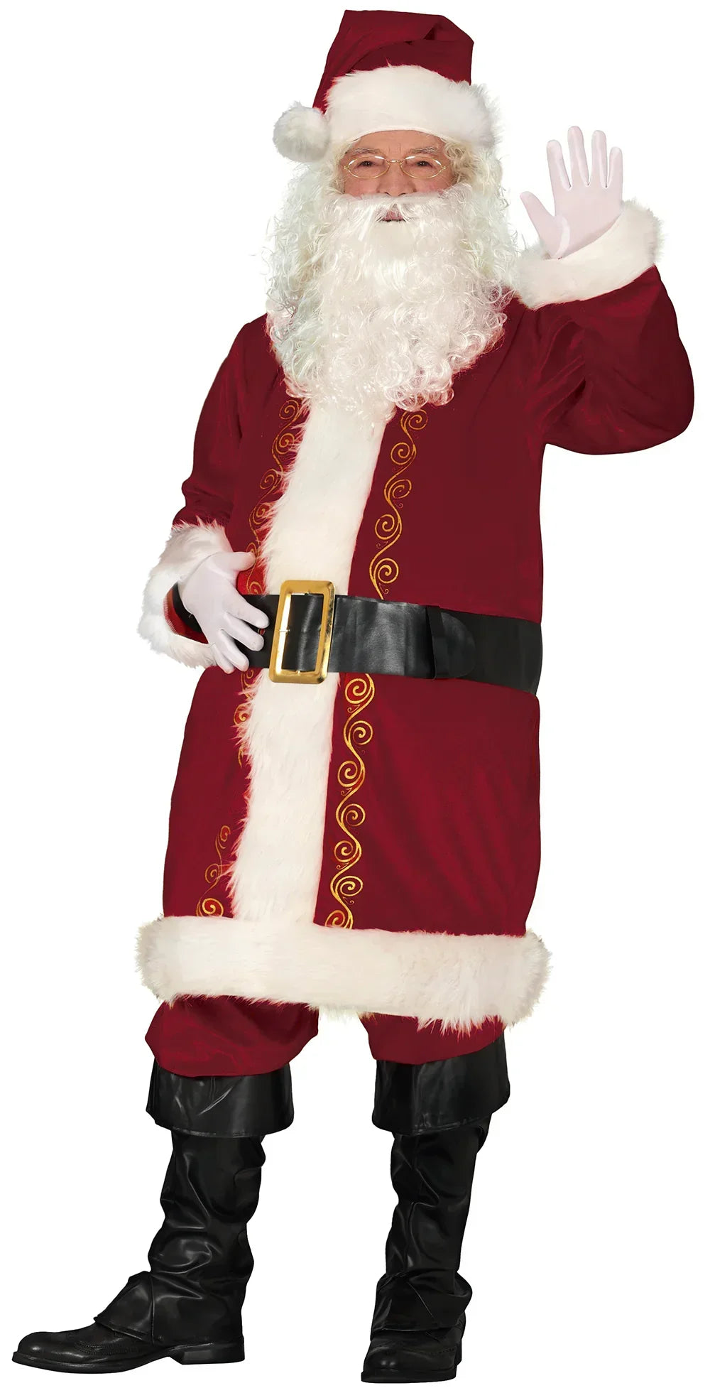 Disfraces para Grupo de Papá y Mamá Noel Terciopelo Papa Noel y Mama Noel Disfraces Simon