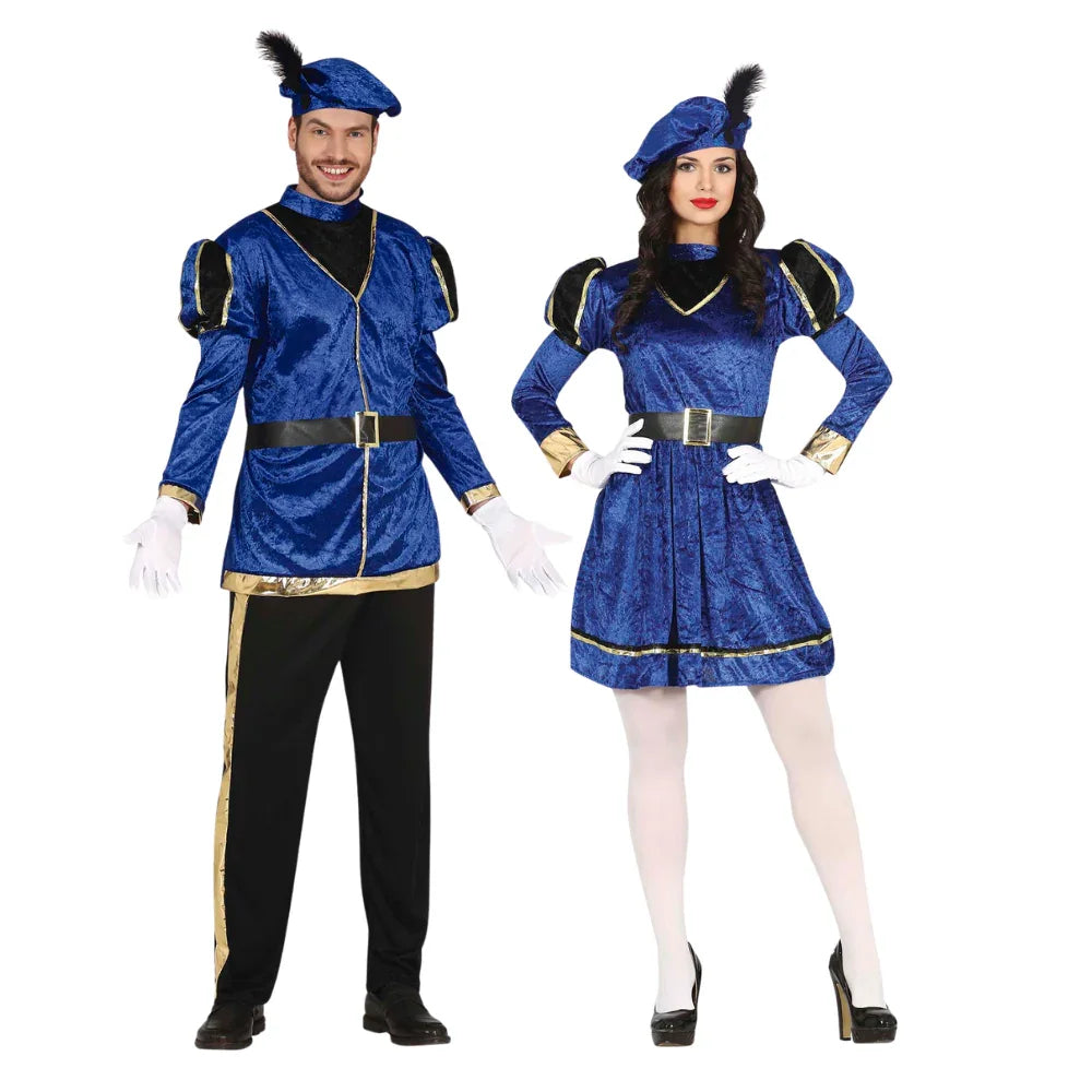 Disfraces en Pareja de Paje Real Azul Pajes Reales Disfraces Simon