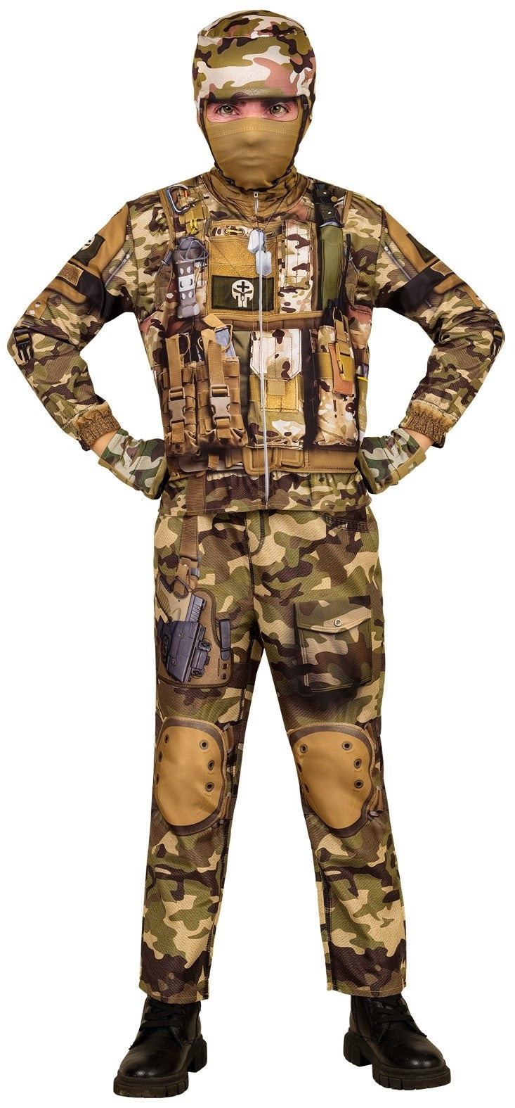 Disfraz de Soldado con Camuflaje Militar para Niño Militares y Soldados Infantiles Widmann