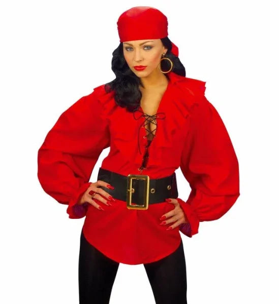 Camisa Pirata Roja para Mujer Chaquetas, Chalecos y Camisas Widmann