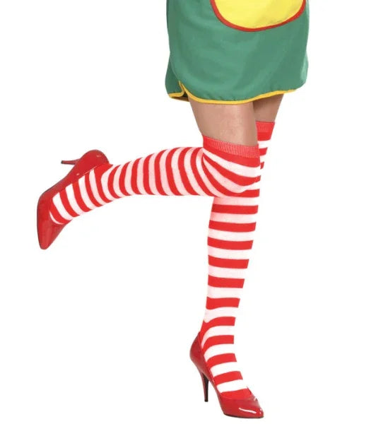 Medias de Rayas Rojas y Blancas para Adulto COMPLEMENTOS Widmann