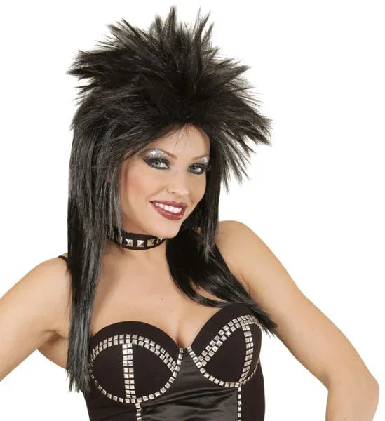 Peluca Rockstar Punk Morena COMPLEMENTOS Widmann