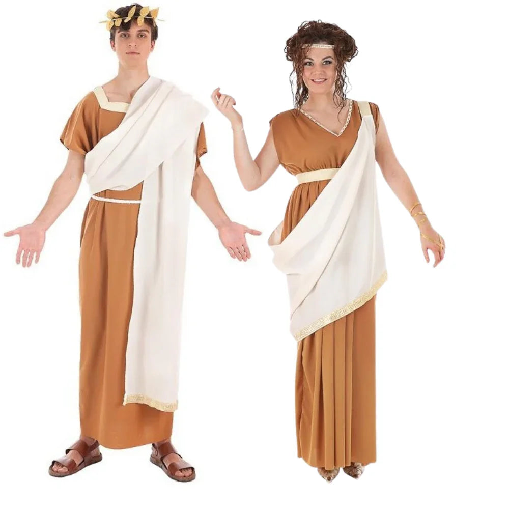 Disfraces en Pareja de Senador y Dama Romanos Marrones Romanos y Griegos Disfraces Simon
