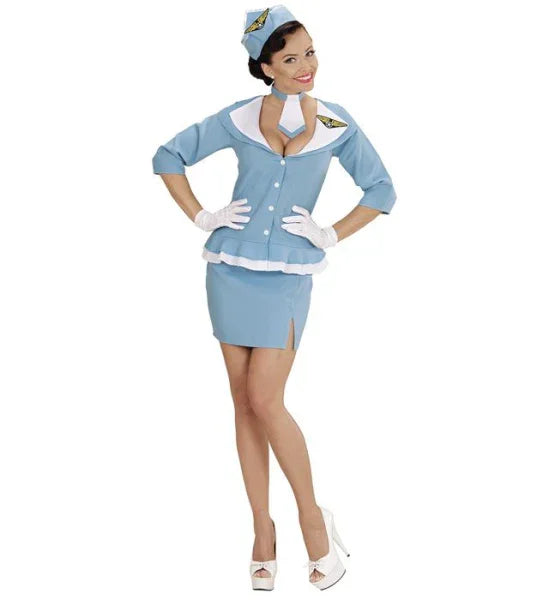 Disfraz de Azafata Retro Adultos Widmann