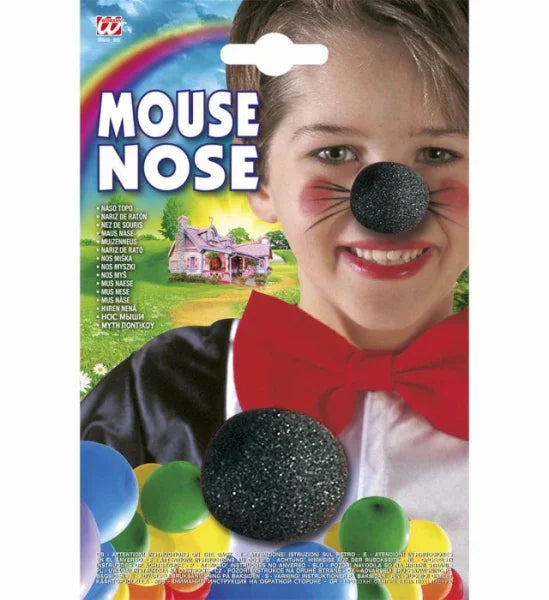 Nariz Negra de Espuma de Ratón Mickey Mouse COMPLEMENTOS Widmann