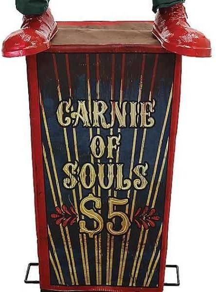 Presentador de Circo Siniestro con Movimiento, Luz y Sonido Decoración Halloween Palmer