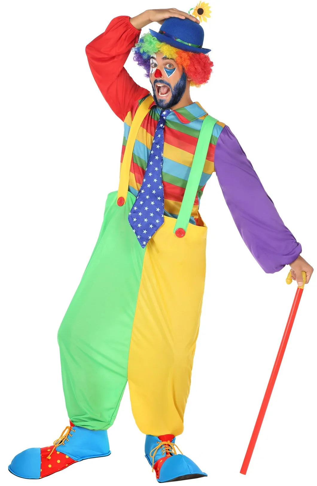 Disfraces en Pareja de Payasos Multicolor Payaso Disfraces Simon