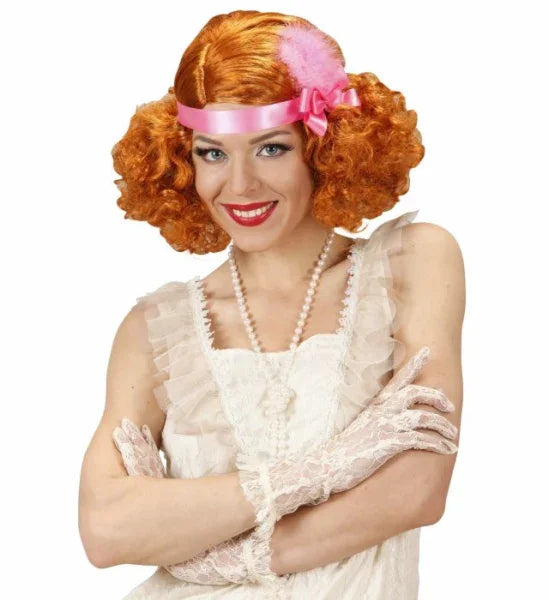 Peluca Charlestón Pelirroja Años 20 COMPLEMENTOS Widmann