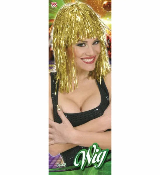 Peluca Disco en Oro COMPLEMENTOS Widmann