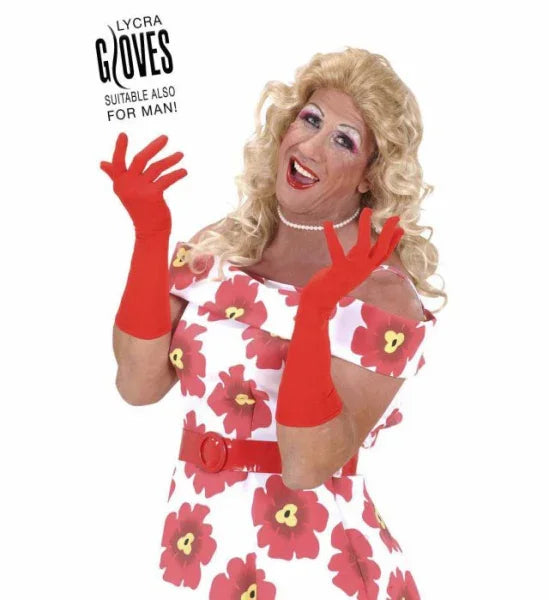 Guantes Rojos Largos Unisex COMPLEMENTOS Widmann