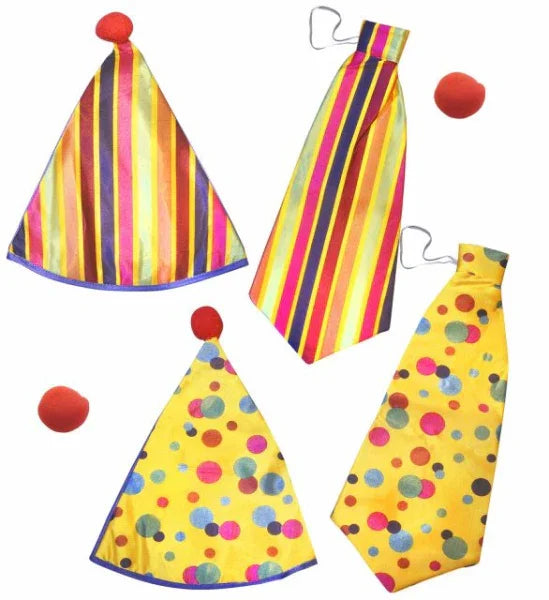 Set de Payaso con Corbata, Nariz y Gorro COMPLEMENTOS Widmann