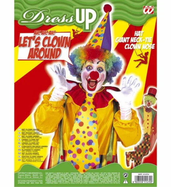 Set de Payaso con Corbata, Nariz y Gorro COMPLEMENTOS Widmann