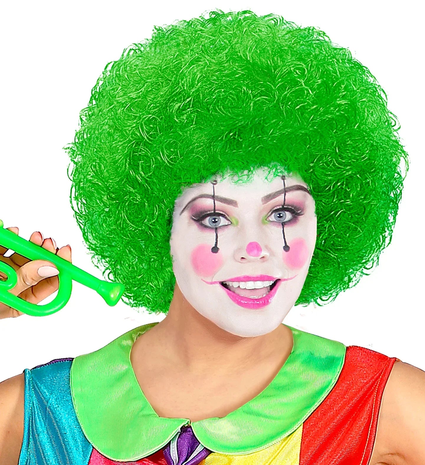 Peluca de Rizos Verdes de Payaso Pelucas Widmann