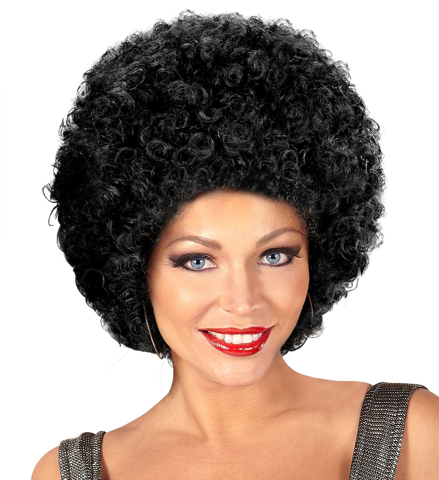 Peluca Morena Rizada de Africano COMPLEMENTOS Widmann