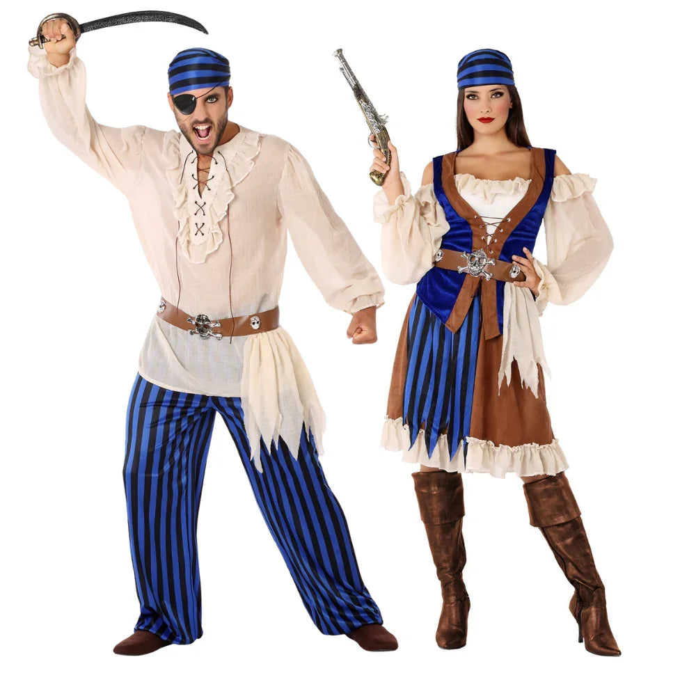 Disfraces en Pareja de Piratas Azules Piratas Disfraces Simon