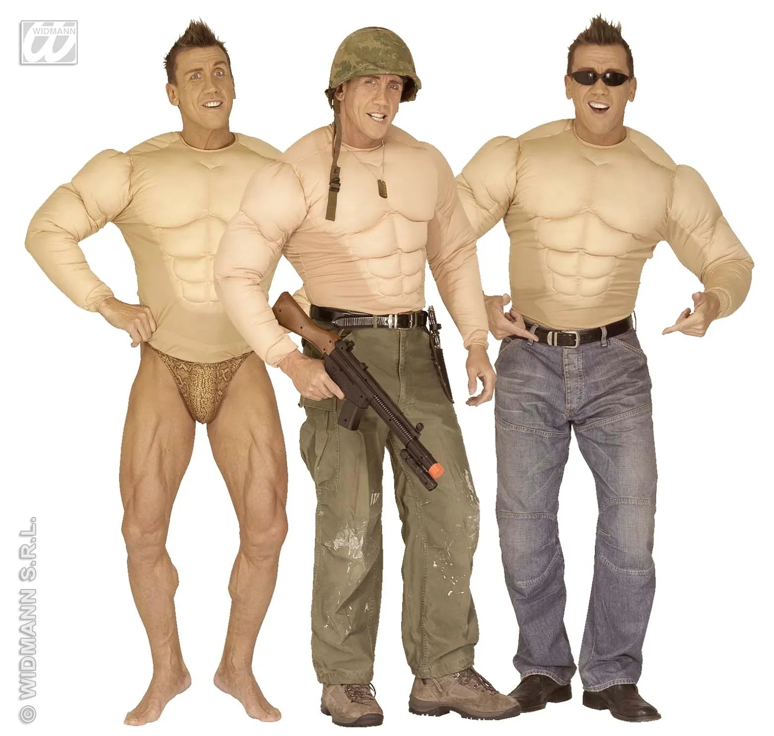 Cuerpo Musculoso para Adulto Camisetas Disfraz Widmann