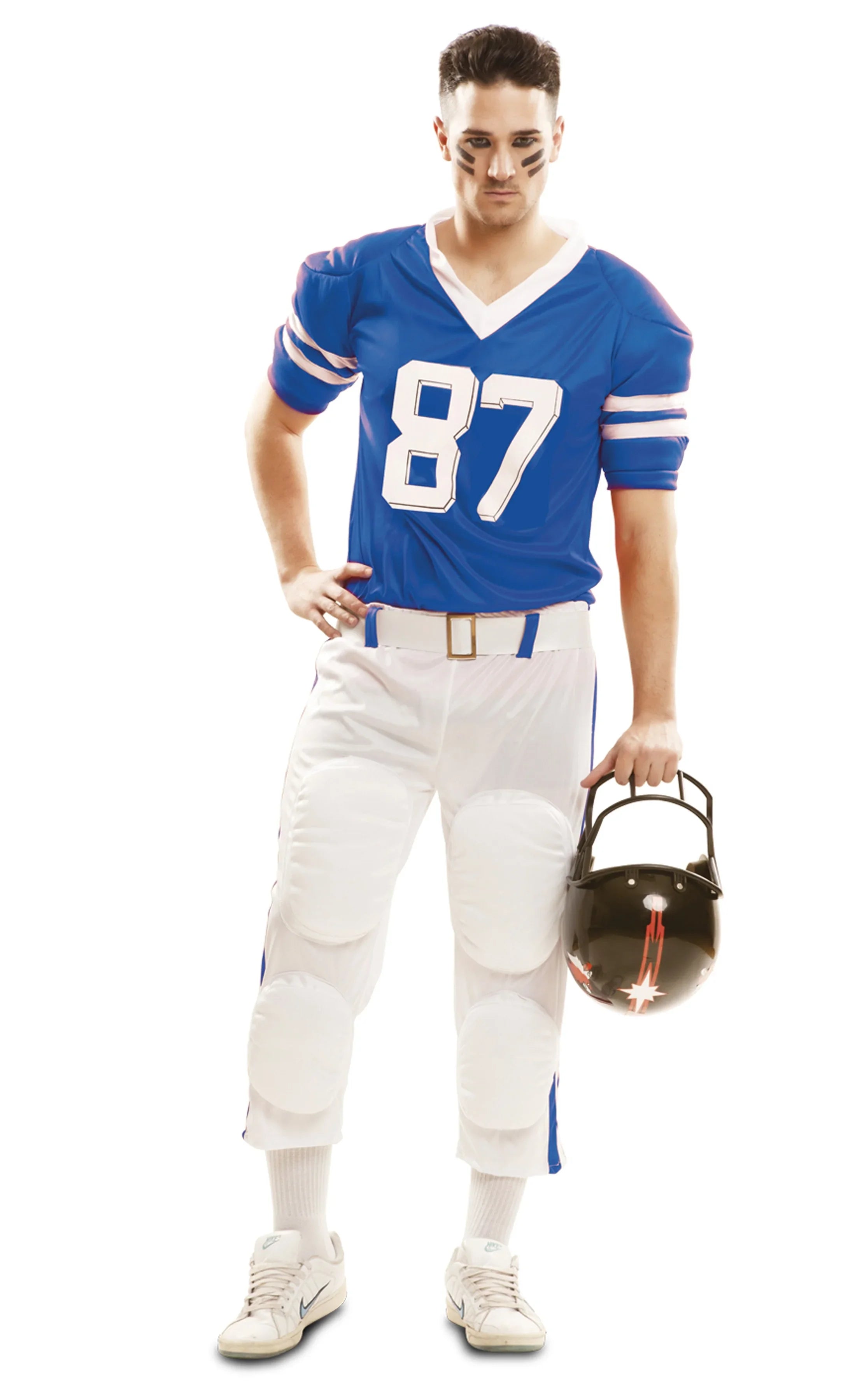 Disfraz de Jugador de Rugby Azul para Hombre Deportes y Animadoras Viving