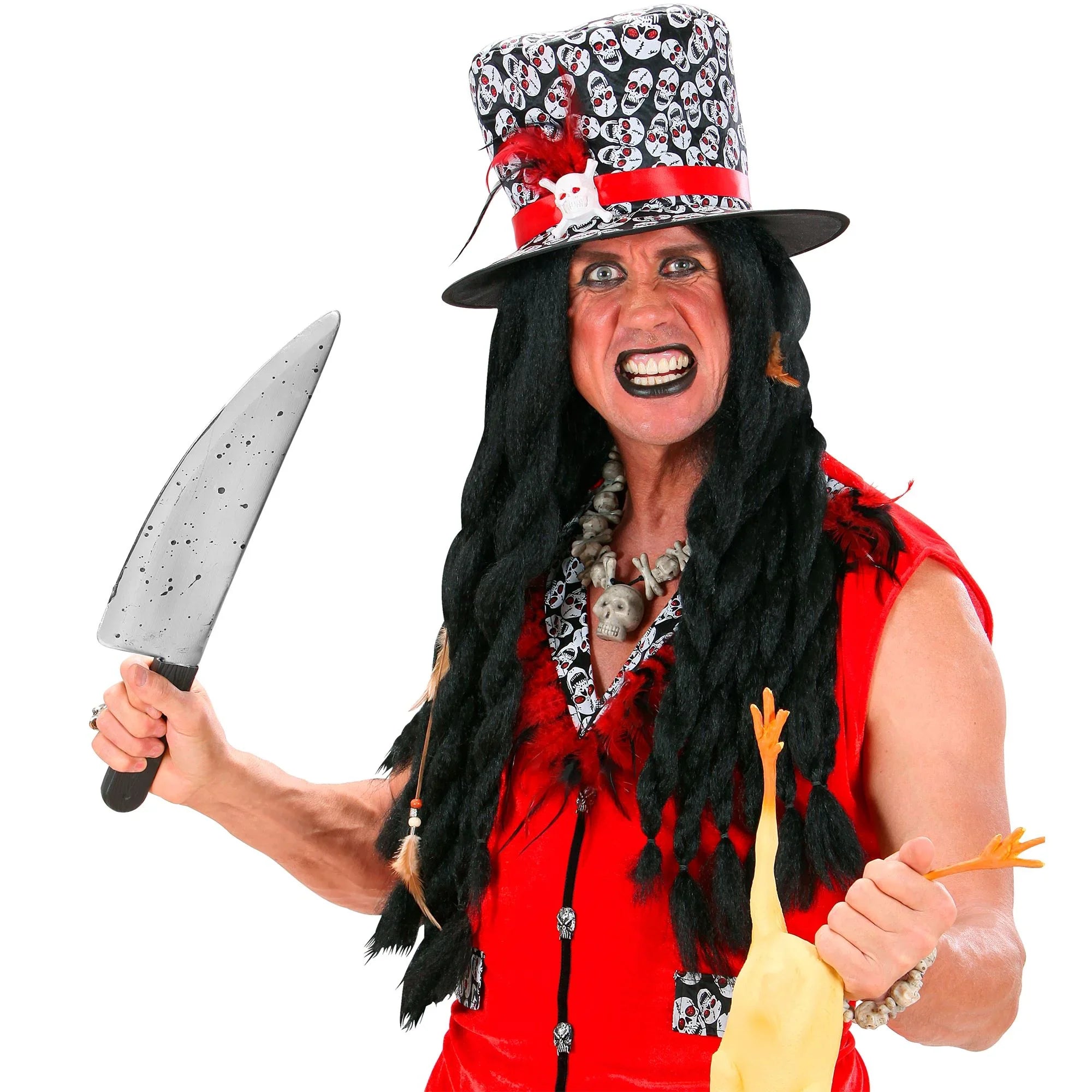 Peluca Morena Vudú con Trenzas Rasta COMPLEMENTOS Widmann