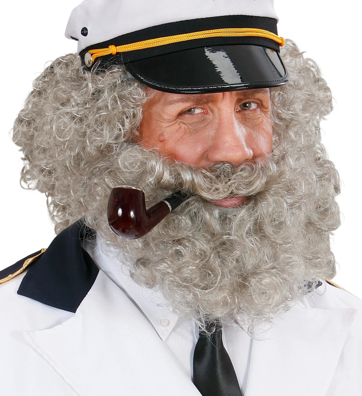 Peluca Gris Rizada con Barba COMPLEMENTOS Widmann