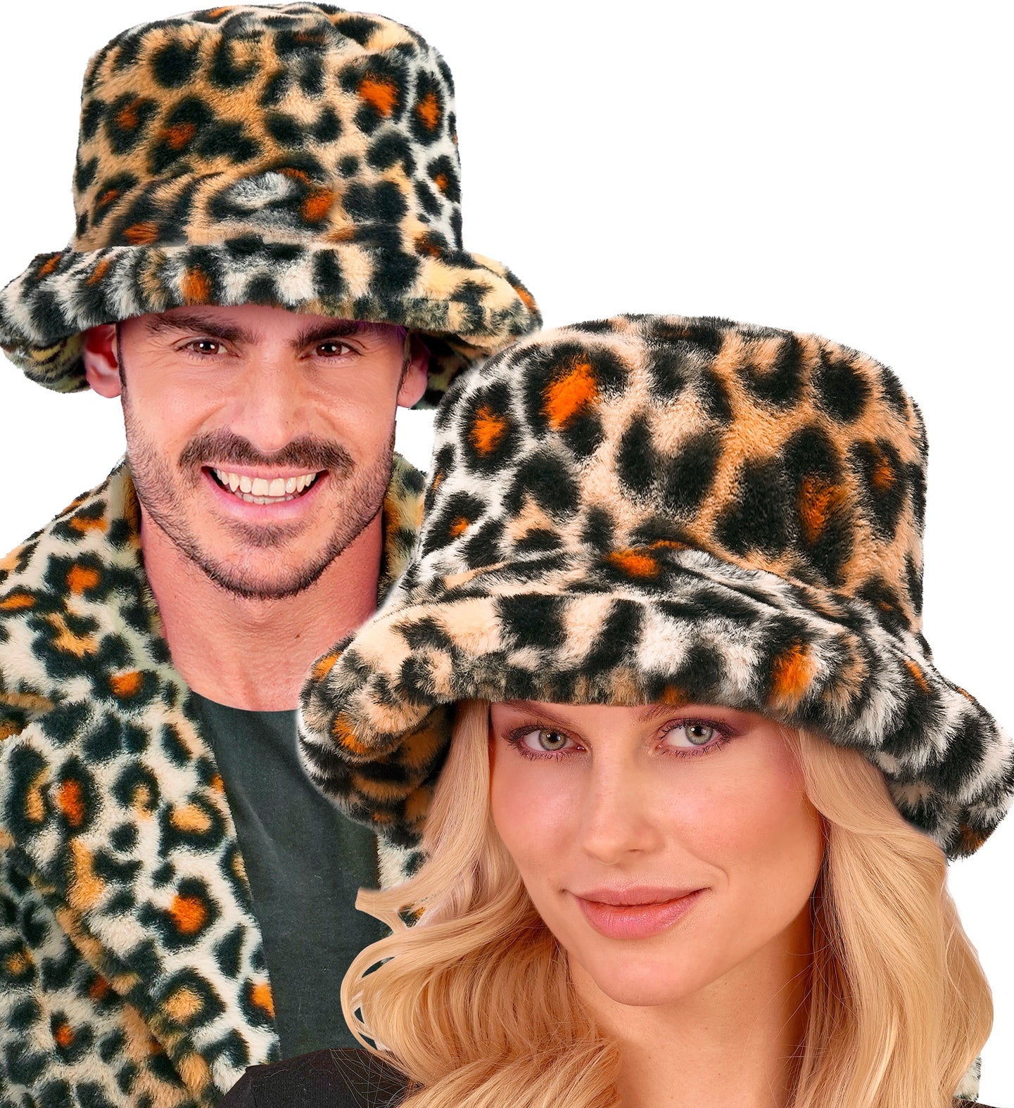 Gorro Pescador de Peluche con Estampado de Leopardo Sombreros y Gorros Widmann