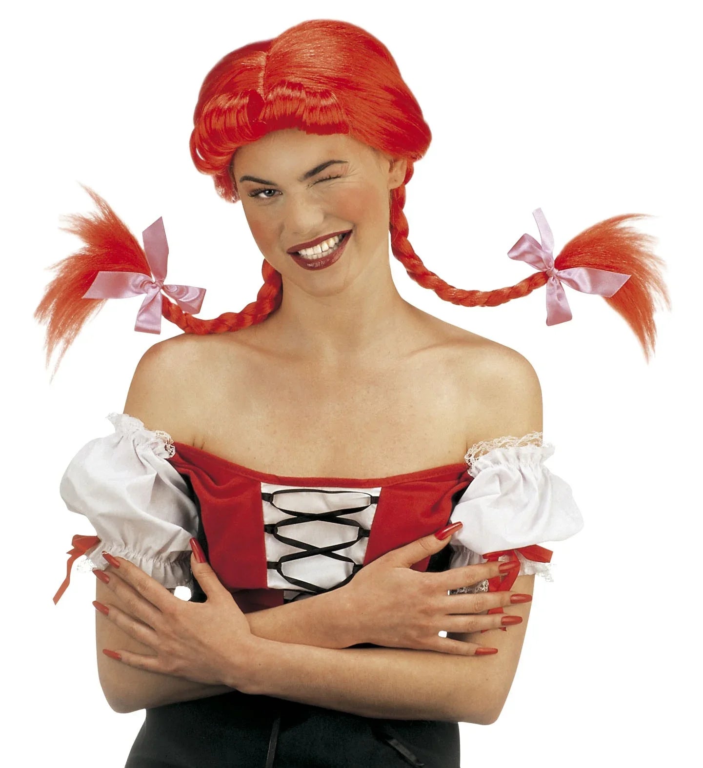 Peluca de Chica Calzaslargas Naranja COMPLEMENTOS Widmann