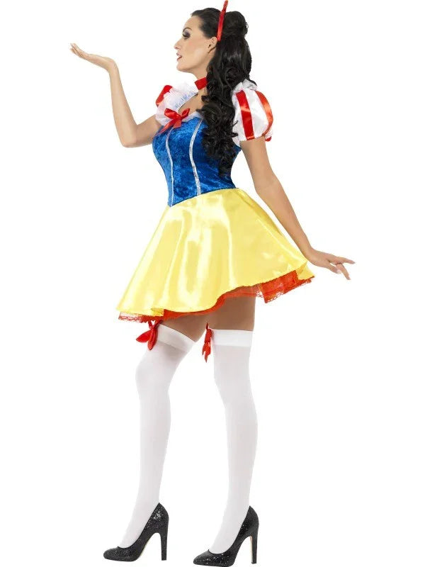 Vestido de Blancanieves Corto para Mujer Adultos Smiffys