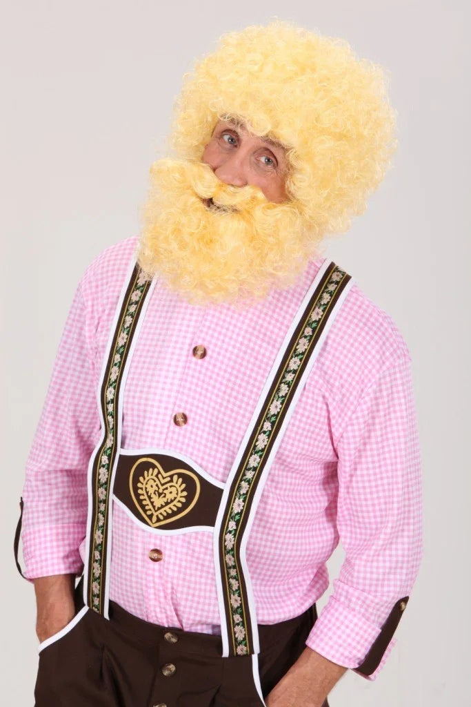 Peluca Rubia Rizosa con Barba COMPLEMENTOS Widmann