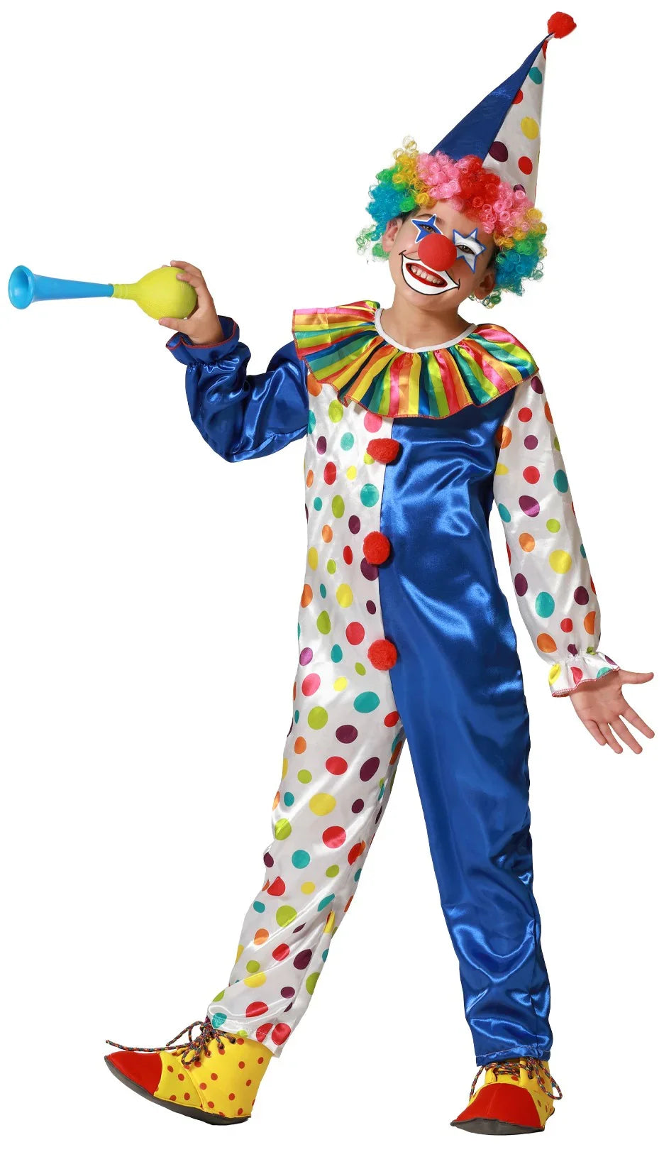 Disfraces para Grupo de Payasos Azules con Lunares Payaso Disfraces Simon